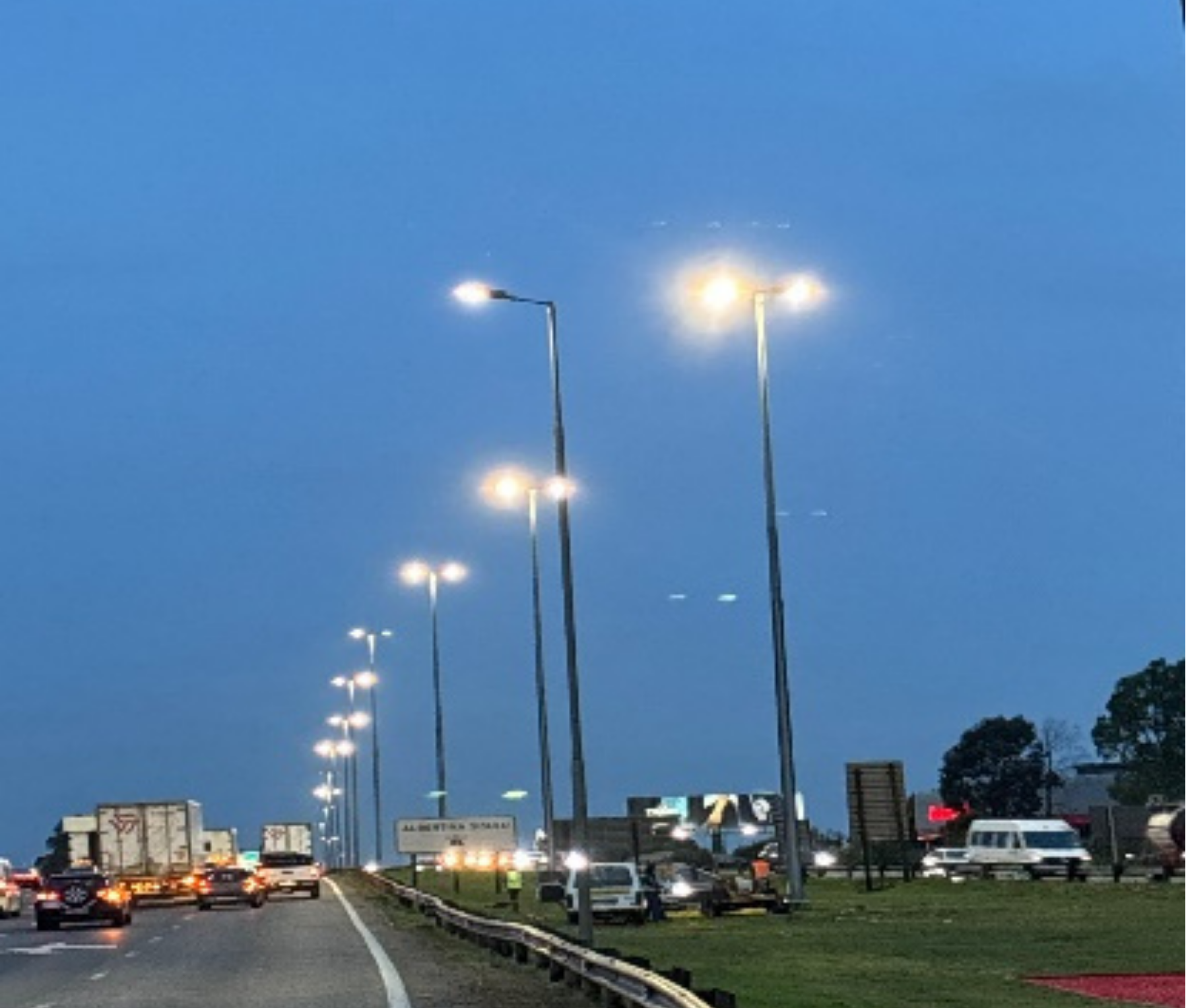Streetlights and road infrastructure